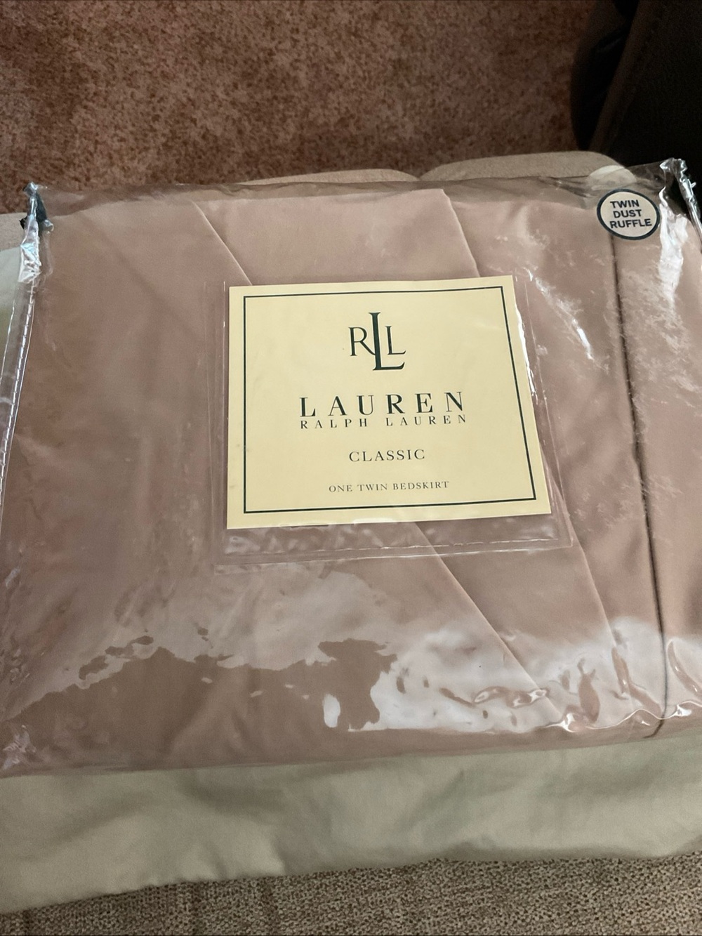 Lauren Ralph Lauren Classic Twin Bedskirt Bed Skirt Camel Supima Cotton** NEW